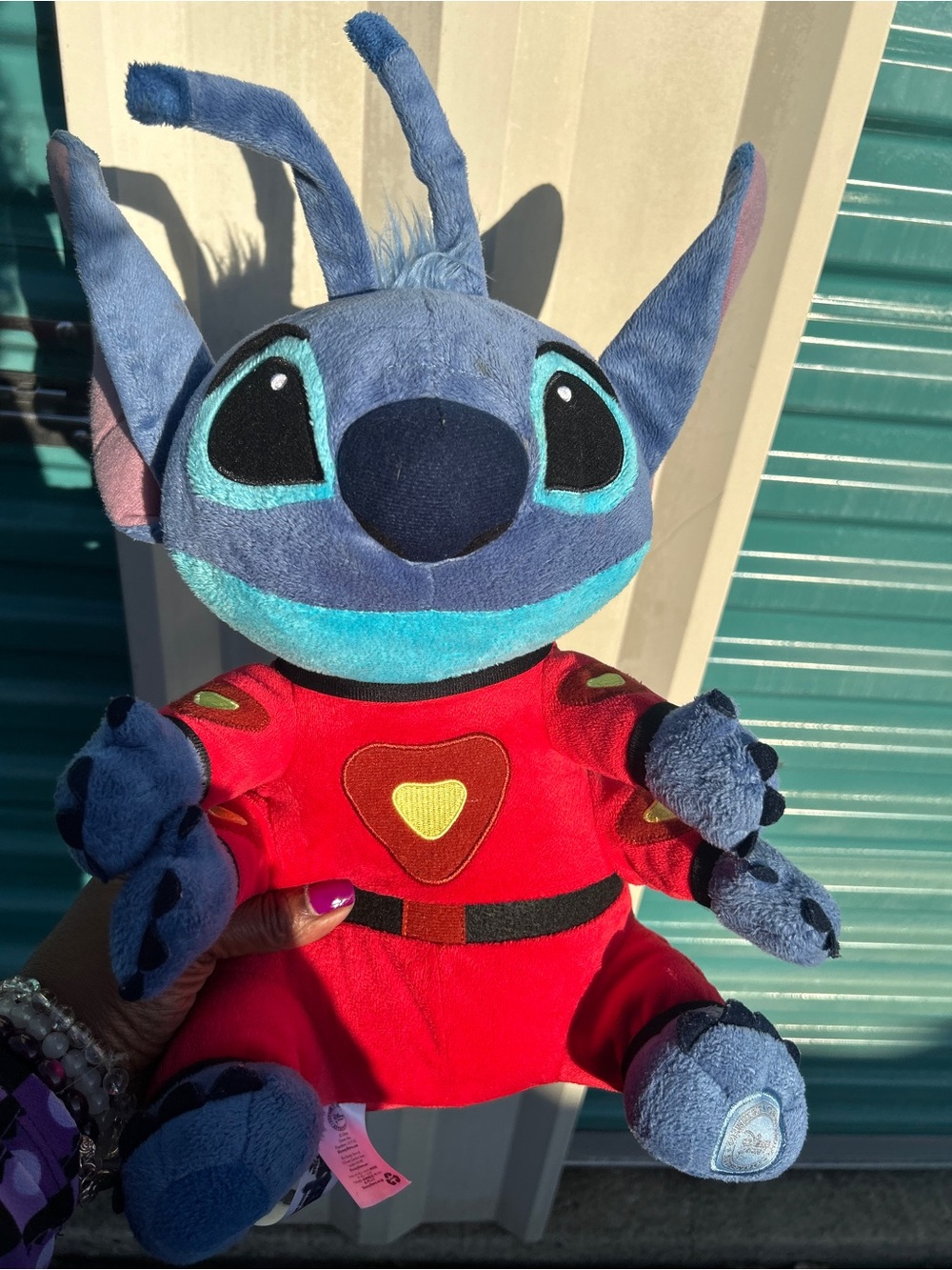Disney Blue Stitch Plush with Red Outfit